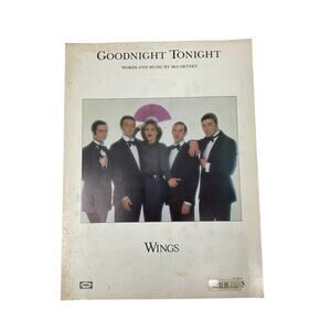 Goodnight Tonight Sheet Music‎ 1979 Wings McCartney
